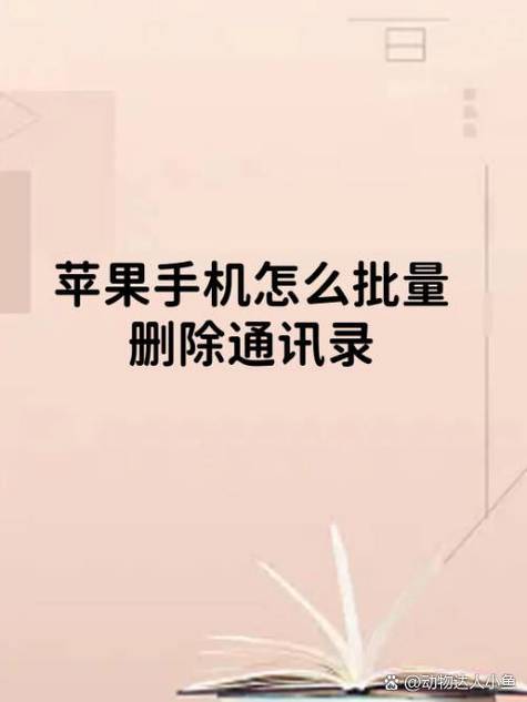苹果通讯录能不能批量删除联系人