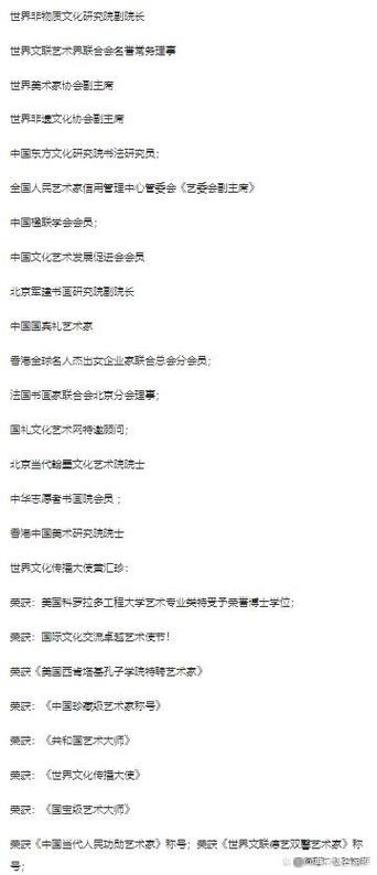 中国艺术院院士名单