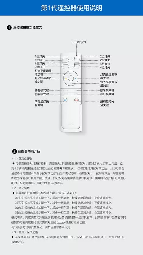 欧普吸顶灯遥控配对教程