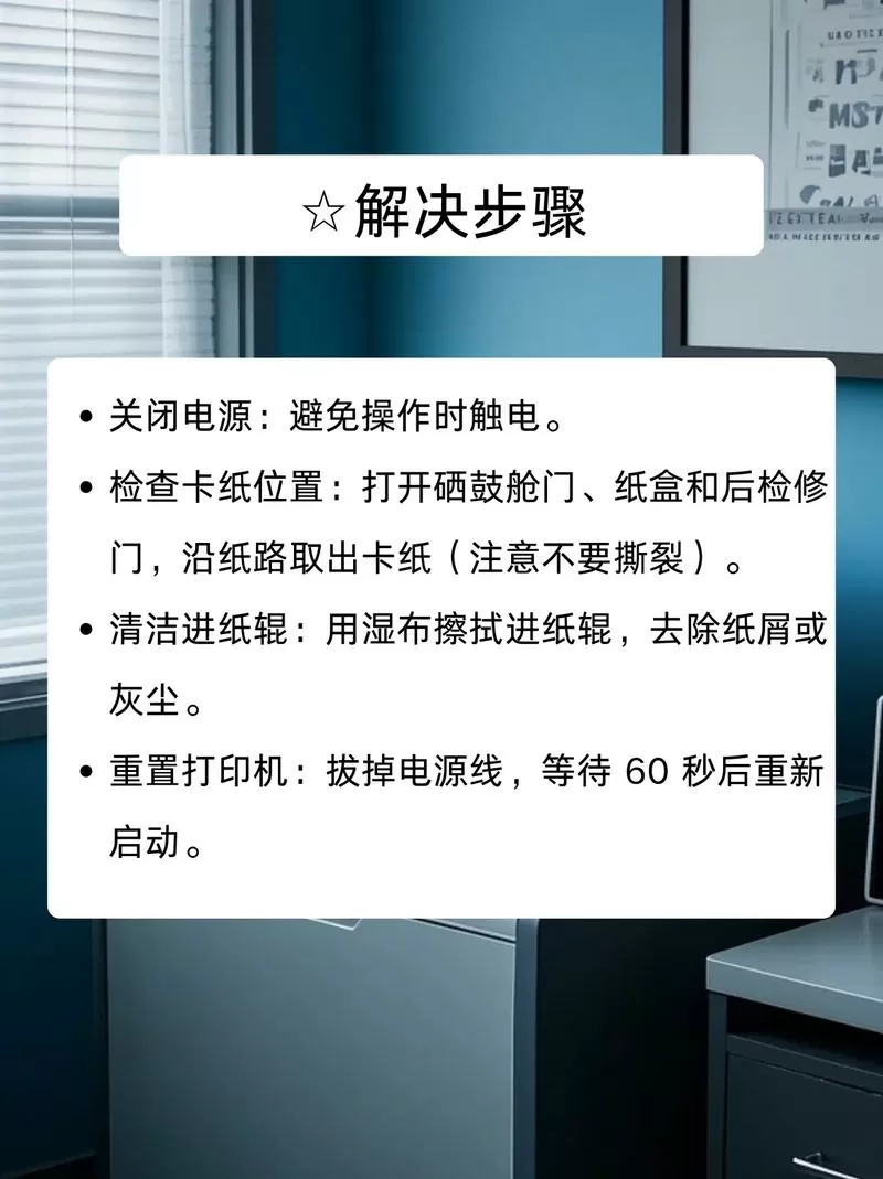 打印纸卡在打印机里怎么办